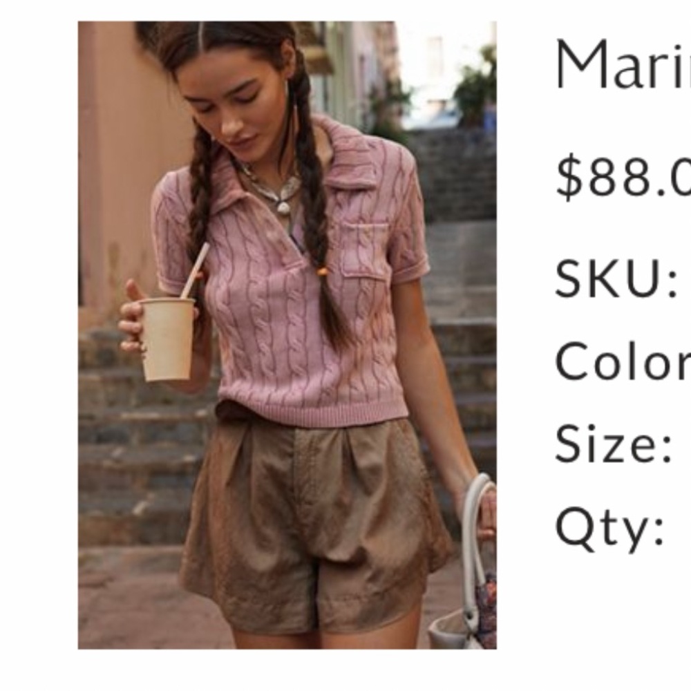 Free People Marina Trouser Shorts